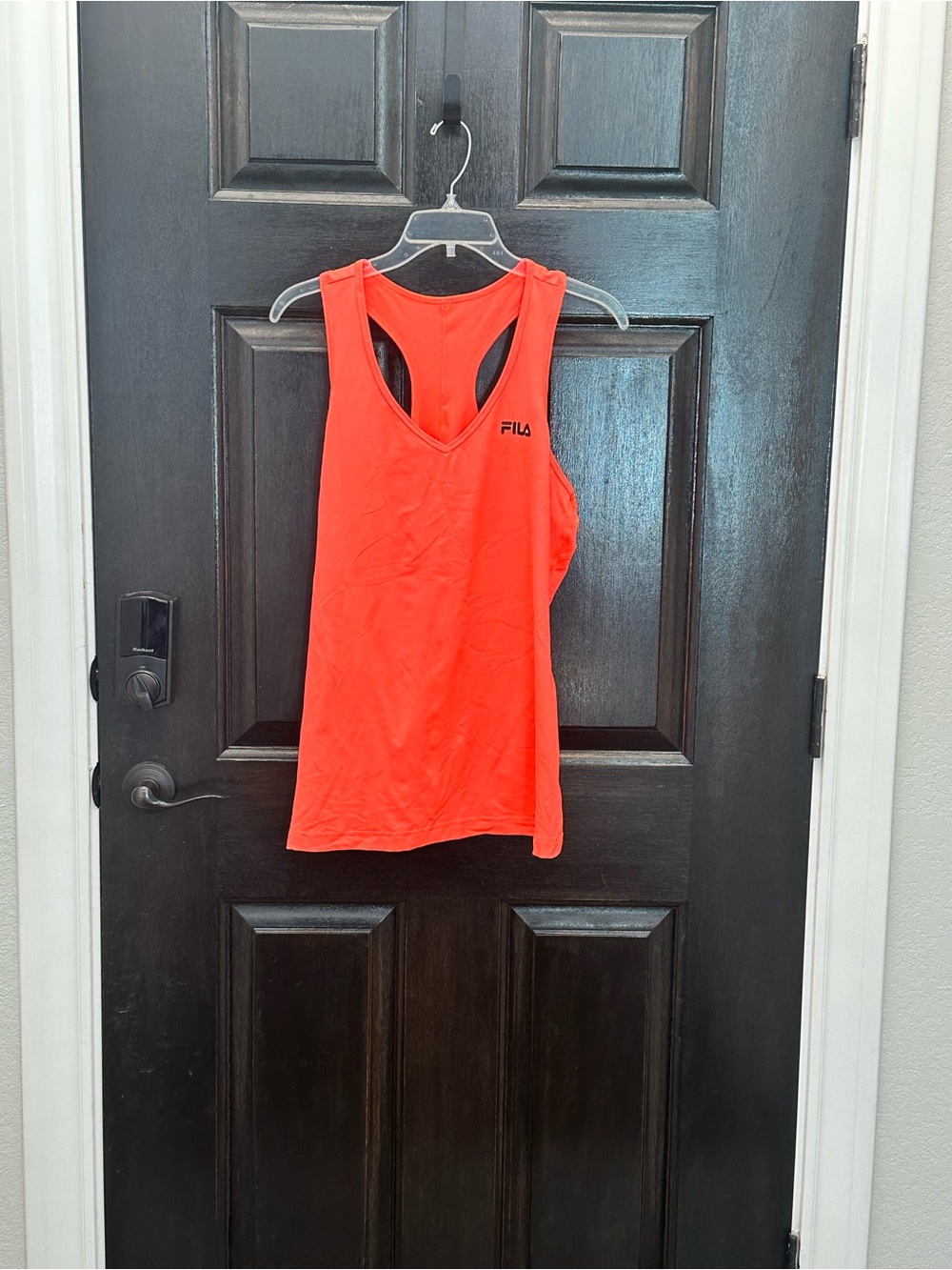 FILA Neon Coral Racerback Athletic Tank Top L